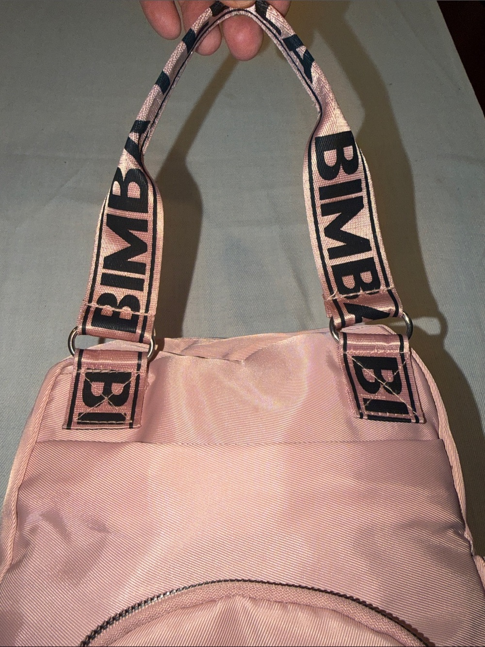 T0308114 Bimba Y Lola Barbi Pink Nylon Bag Backpack EUC see pics for Size - Picture 4 of 11